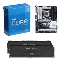  Intel Core i5-11600K, ASUS Z590 WiFi Gundam Edition, Crucial Ballistix Gaming 16GB DDR4-3200 Memory, Computer Build Combo