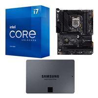  Intel Core i7-11700K, ASUS Z590-E ROG STRIX Gaming WiFi, Crucial Ballistix Gaming RGB 16GB DDR4-3200 Memory, Computer Build Combo