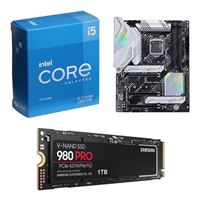  Intel Core i5-11600K, ASUS Z590-A PRIME, Samsung 980 Pro SSD 1TB M.2 NVMe PCIe Gen 4x4, Computer Build Combo