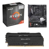  AMD Ryzen 7 5700G with Wraith Stealth Cooler, Gigabyte Aorus Elite WiFi X570, Crucial Ballistix Gaming 16GB DDR4-3200 Memory, Computer Build Combo