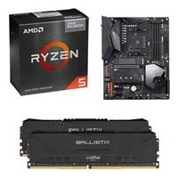  AMD Ryzen 5 5600G with Wraith Stealth Cooler, Gigabyte Aorus Elite WiFi X570, Crucial Ballistix Gaming 16GB DDR4-3200 Memory, Computer Build Combo