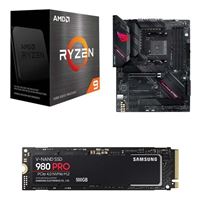  AMD Ryzen 9 5900X, ASUS B550-F ROG Strix Gaming, Samsung 980 Pro SSD 500GB M.2 NVMe PCIe Gen 4x4, Computer Build Combo