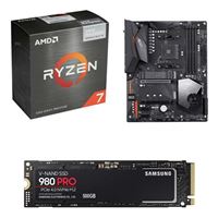  AMD Ryzen 7 5700G with Wraith Stealth Cooler, Gigabyte Aorus Elite WiFi X570, Samsung 980 Pro SSD 500GB M.2 NVMe PCIe Gen 4x4, Computer Build Combo