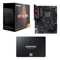  AMD Ryzen 9 5900X, ASUS B550-F ROG Strix Gaming, Samsung 870 EVO 1TB 2.5 SSD, Computer Build Combo
