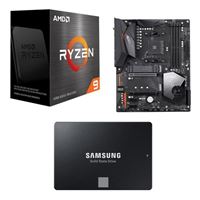  AMD Ryzen 9 5900X, Gigabyte Aorus Elite WiFi X570, Samsung 870 EVO 1TB 2.5 SSD, Computer Build Combo