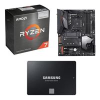  AMD Ryzen 7 5700G with Wraith Stealth Cooler, Gigabyte Aorus Elite WiFi X570, Samsung 870 EVO 1TB 2.5 SSD, Computer Build Combo