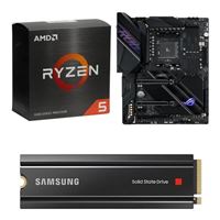  AMD Ryzen 5 5600X with Wraith Stealth cooler, ASUS X570 ROG Crosshair VIII, Samsung 980 Pro 1TB Gen 4 x4 NVMe, Computer Build Combo