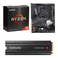  AMD Ryzen 5 5600X with Wraith Stealth cooler, Gigabyte Aorus Elite WiFi X570, Samsung 980 Pro 1TB Gen 4 x4 NVMe, Computer Build Combo