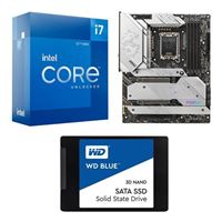  Intel Core i7-12700K, MSI Z690 MPG Force WiFi DDR5, WD Blue 1TB 2.5" SSD, Computer Build Combo