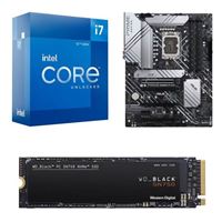  Intel Core i7-12700K, ASUS Z690-A Prime DDR5, WD Black SN750 1TB M.2 NVMe, Computer Build Combo