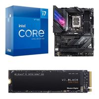  Intel Core i7-12700K, ASUS Z690-E ROG Strix Gaming WiFi DDR5, WD Black SN750 1TB M.2 NVMe, Computer Build Combo
