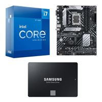  Intel Core i7-12700K, ASUS B660-PLUS Prime D4, Samsung 870 EVO 2TB 2.5" SSD, Computer Build Combo