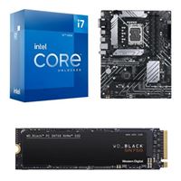  Intel Core i7-12700K, ASUS B660-PLUS Prime D4, WD Black SN750 1TB M.2 NVMe, Computer Build Combo