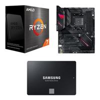  AMD Ryzen 7 5800X, ASUS B550-F ROG Strix Gaming WiFi, Samsung 870 EVO 1TB 2.5" SSD, Computer Build Combo