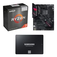  AMD Ryzen 7 5700G with Wraith Stealth Cooler, ASUS B550-F ROG Strix Gaming WiFi, Samsung 870 EVO 1TB 2.5" SSD, Computer Build Combo