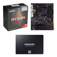  AMD Ryzen 7 5700G with Wraith Stealth Cooler, ASUS X570-Pro TUF Gaming WiFi, Samsung 870 EVO 2TB 2.5" SSD, Computer Build Combo
