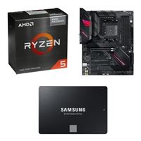  AMD Ryzen 5 5600G with Wraith Stealth Cooler, ASUS B550-F ROG Strix Gaming WiFi, Samsung 870 EVO 2TB 2.5" SSD, Computer Build Combo