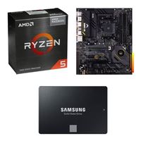  AMD Ryzen 5 5600G with Wraith Stealth Cooler, ASUS X570-Pro TUF Gaming WiFi, Samsung 870 EVO 2TB 2.5" SSD, Computer Build Combo