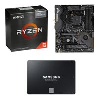  AMD Ryzen 5 5600G with Wraith Stealth Cooler, ASUS X570 TUF Gaming Plus WiFi, Samsung 870 EVO 2TB 2.5" SSD, Computer Build Combo