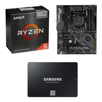  AMD Ryzen 5 5600G with Wraith Stealth Cooler, ASUS X570 TUF Gaming Plus WiFi, Samsung 870 EVO 1TB 2.5" SSD, Computer Build Combo