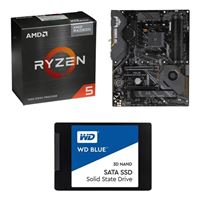  AMD Ryzen 5 5600G with Wraith Stealth Cooler, ASUS X570 TUF Gaming Plus WiFi, WD Blue 1TB 2.5" SSD, Computer Build Combo