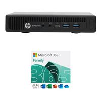  HP Refurbished EliteDesk 800 G2 Mini bundled with Microsoft 365 Family - 12 Month Subscription for up to 6 People