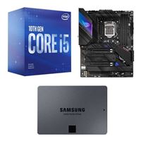  Intel Core i5-10400 with Intel Stock Cooler, ASUS Z590-E ROG STRIX Gaming WiFi, Samsung 870 QVO 2TB 2.5" SSD, Computer Build Combo