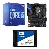  Intel Core i5-10400 with Intel Stock Cooler, ASUS Z590-E ROG STRIX Gaming WiFi, WD Blue 1TB 2.5" SSD, Computer Build Combo