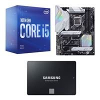  Intel Core i5-10400 with Intel Stock Cooler, ASUS Z590-A Prime, Samsung 870 EVO 1TB 2.5" SSD, Computer Build Combo