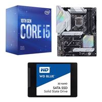  Intel Core i5-10400 with Intel Stock Cooler, ASUS Z590-A Prime, WD Blue 1TB 2.5" SSD, Computer Build Combo