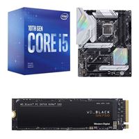  Intel Core i5-10400 with Intel Stock Cooler, ASUS Z590-A Prime, WD Black SN750 1TB M.2 NVMe, Computer Build Combo