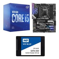  Intel Core i5-10400 with Intel Stock Cooler, MSI Z590 MPG Gaming Carbon WiFi, WD Blue 1TB 2.5" SSD, Computer Build Combo