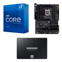  Intel Core i7-11700K, ASUS Z590-PLUS TUF Gaming WiFi, Samsung 870 EVO 1TB 2.5" SSD, Computer Build Combo
