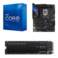  Intel Core i7-11700K, ASUS Z590-E ROG STRIX Gaming WiFi, WD Black SN750 1TB M.2 NVMe, Computer Build Combo