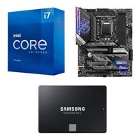  Intel Core i7-11700K, MSI Z590 MPG Gaming Carbon WiFi, Samsung 870 EVO 2TB 2.5" SSD, Computer Build Combo