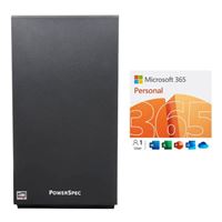  PowerSpec G167 bundled with Microsoft 365 Personal - 12 Month Subscription for 1 Person