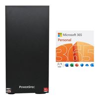  PowerSpec B249 bundled with Microsoft 365 Personal - 12 Month Subscription for 1 Person
