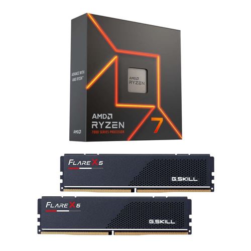 AMD Ryzen 7 7700X Raphael AM5, G. Skill X5 32GB DDR5-6000 Channel, CPU / RAM Combo - Micro Center