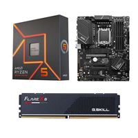  AMD Ryzen 5 7600X, MSI B650-P Pro WiFi, G.Skill Flare X5 16GB DDR5-5600 Module, Computer Build Combo