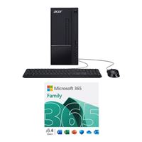  Acer Aspire TC-1770-UR12 Desktop bundled with Microsoft 365 Family - 12 Month Subscription, Up to 6 People, Auto Renewal