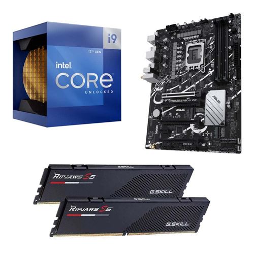 Micro Center Intel Core i9-12900K Desktop Processor 16 (8P+8E) Cores up to  5.2 GHz Unlocked LGA1700 with ASUS ROG Strix Z690-E Gaming WiFi Motherboard