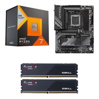  AMD Ryzen 7 7800X3D, Gigabyte B650 Gaming X AX v2, G.Skill Flare X5 Series 32GB DDR5-6000 Kit, Computer Build Bundle