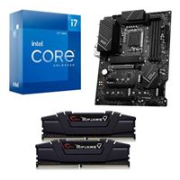 Intel Core i7-12700K, MSI Z790-P Pro WiFi DDR4, G.Skill Ripjaws V 16GB DDR4-3200 Kit, Computer Build Bundle