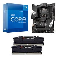  Intel Core i7-12700K, MSI Z790-A Pro WiFi DDR4, G.Skill Ripjaws V 16GB DDR4-3200 Kit, Computer Build Bundle