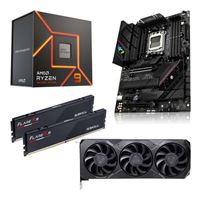  AMD Ryzen 9 7900X, ASUS B650E-F ROG Strix Gaming WiFi, G.Skill Flare X5 Series 32GB DDR5-6000 Kit, AMD Radeon RX 7900 XT, Computer Build Bundle