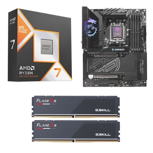 AMD Ryzen 7 9800X3D, MSI X870E MPG Carbon WiFi AM5, G.Skill AMD Ryzen 7 9800X3D, MSI X870E MPG Carbon WiFi AM5, G.Skill