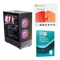  PowerSpec G722 Gaming PC, Bundled with a 12 Month Subscription of Microsoft 365 Personal AR, and ESET Home Security Essential 3Y 1D