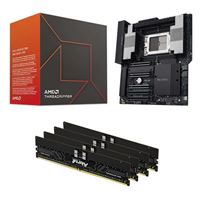  AMD Ryzen Threadripper 7970X, ASUS TRX50 Sage Pro WiFi sTR5, Kingston Fury Renegade Pro 128GB Quad Channel DDR5-5600 Kit, Computer Build Bundle