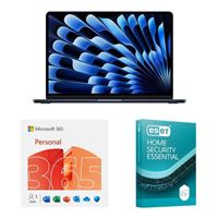  Apple MacBook Air MW123LL A Laptop, Bundled with a 12 Month Subscription of Microsoft 365 Personal, and ESET Home Security Essential 3Y 1D