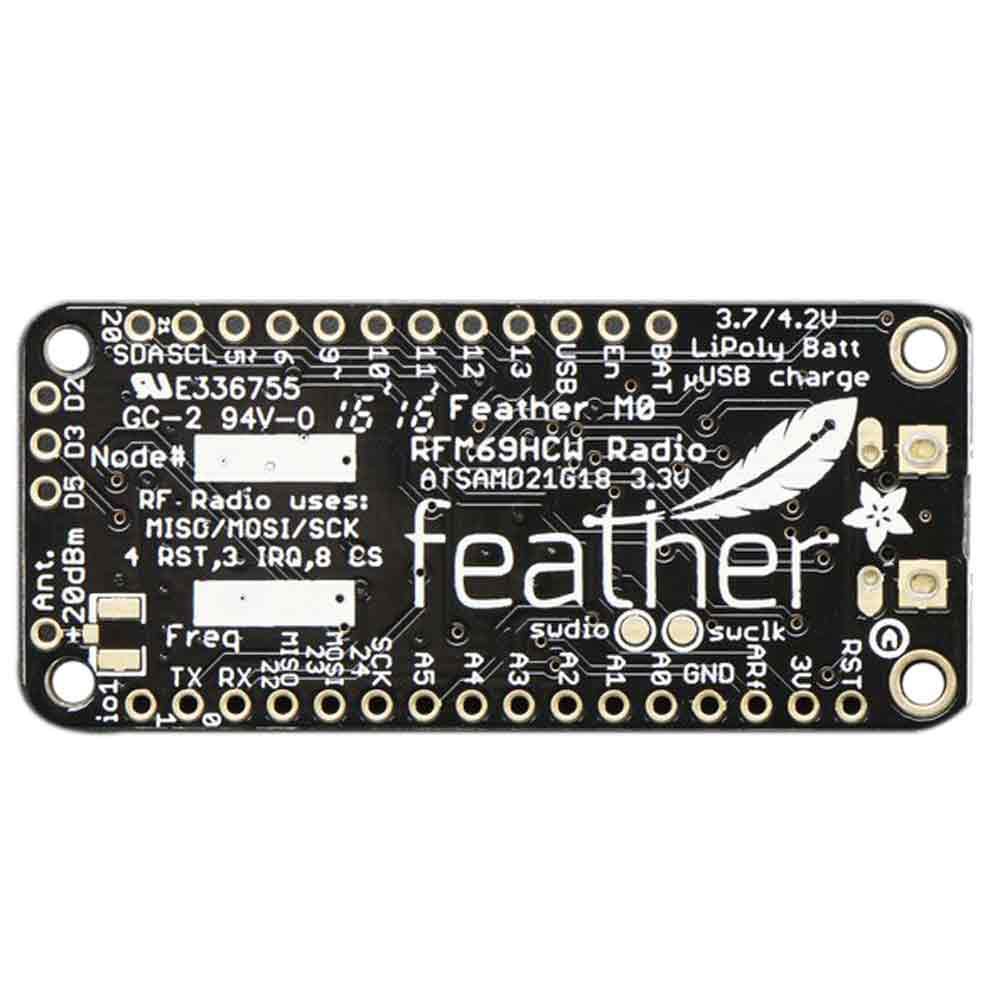 Adafruit Industries Feather M0 Radiofruit Rfm69hcw 433mhz Packet Radio